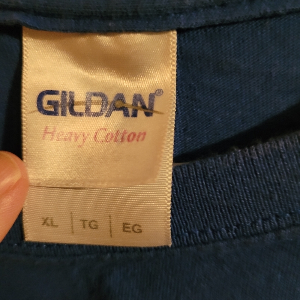 Gildan Blue Short Sleeve Tee Vibrant Cotton Crew Neck Xl - Picture 3 of 5